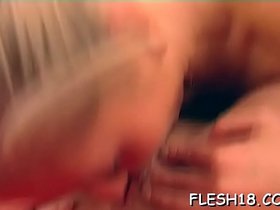 Adorable blondie uses face hole to face hole on giant cock