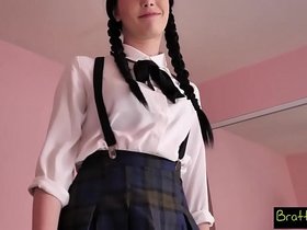 Bratty Sis - Quick Ride On Brother'_s Huge Cock Before Class S5:E1